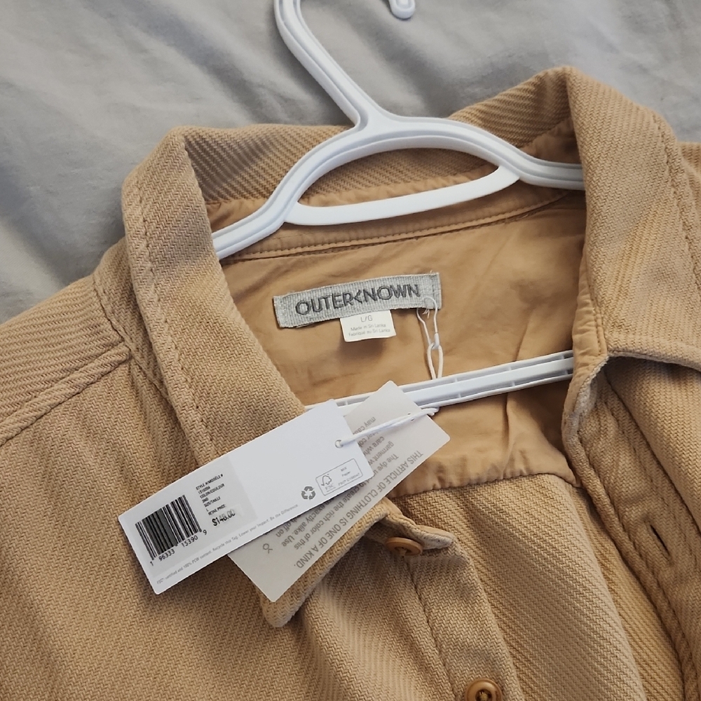 Outerknown Camel Button-Up Shirt